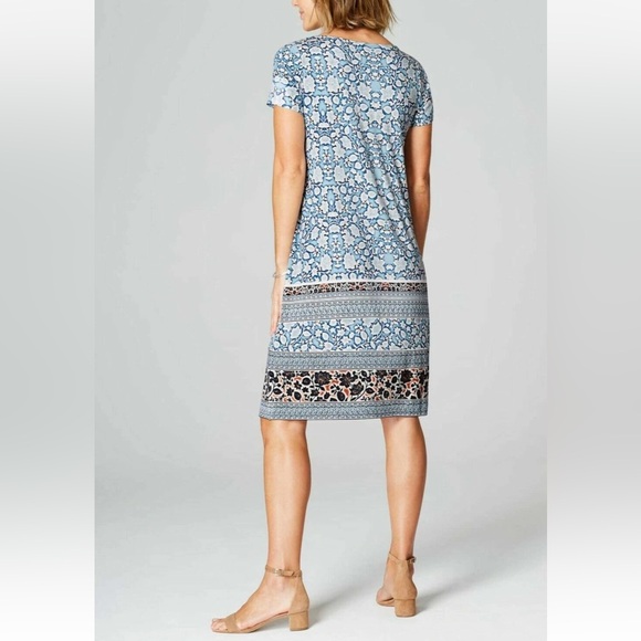 NWT J. Jill Mixed-Print A-Line Knit Dress XL - Picture 3 of 13